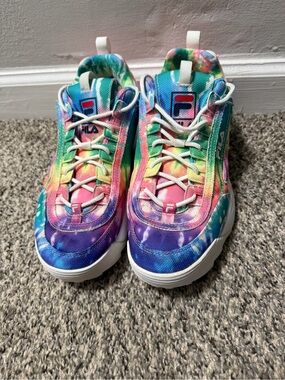 Fila Kids Multicolor Tie-Dye Lace-Up Sneakers